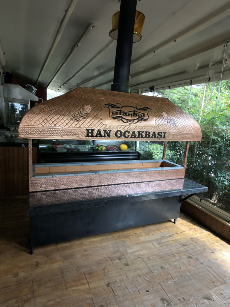 Tezgahlı Dolaplı Bakır Ocakbaşı Mangal