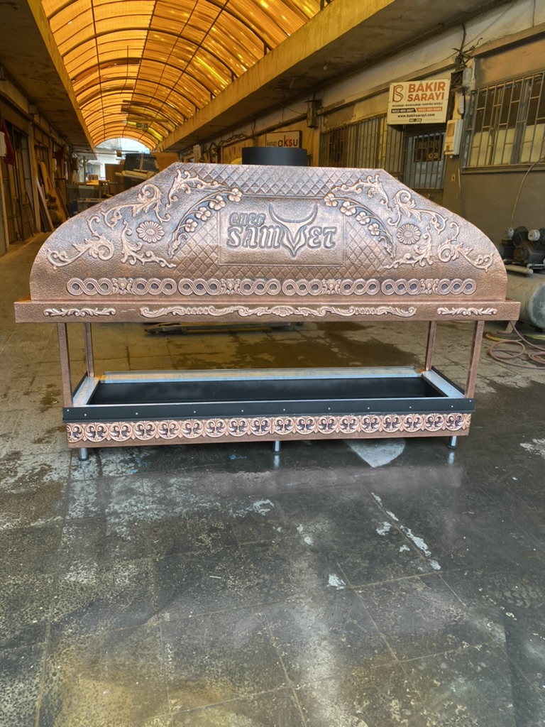 Tezgahlı Ocakbaşı Mangal -Bakır
