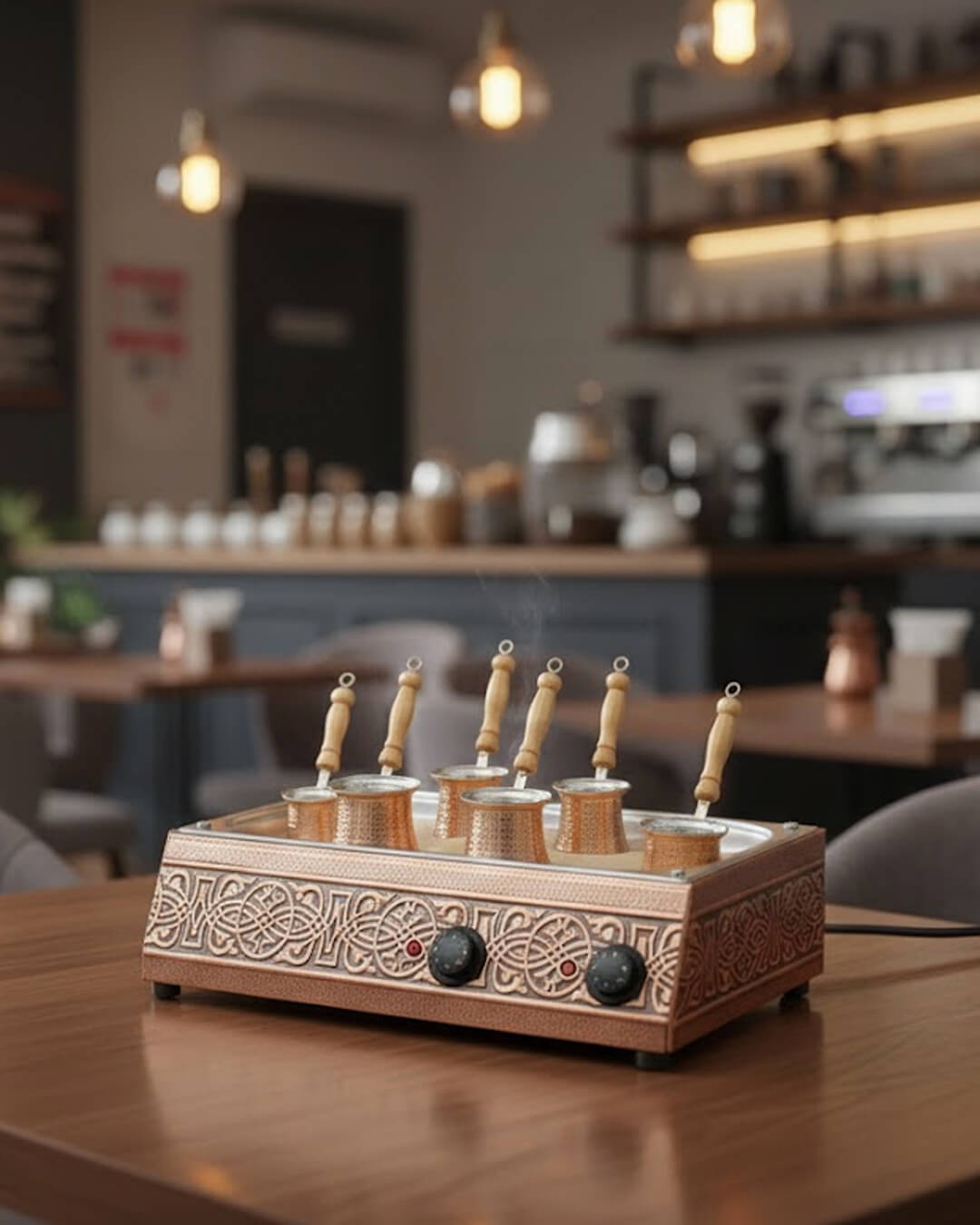 İki Gözlü Kumda Kahve Makinesi