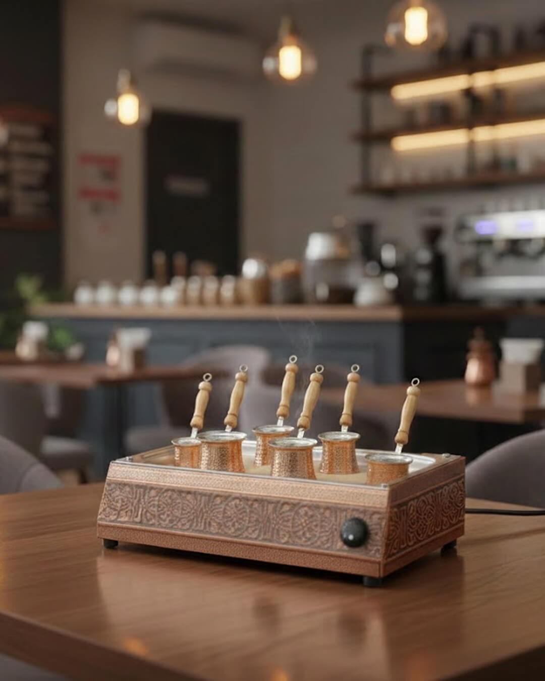 Tek Gözlü Kumda Kahve Makinesi