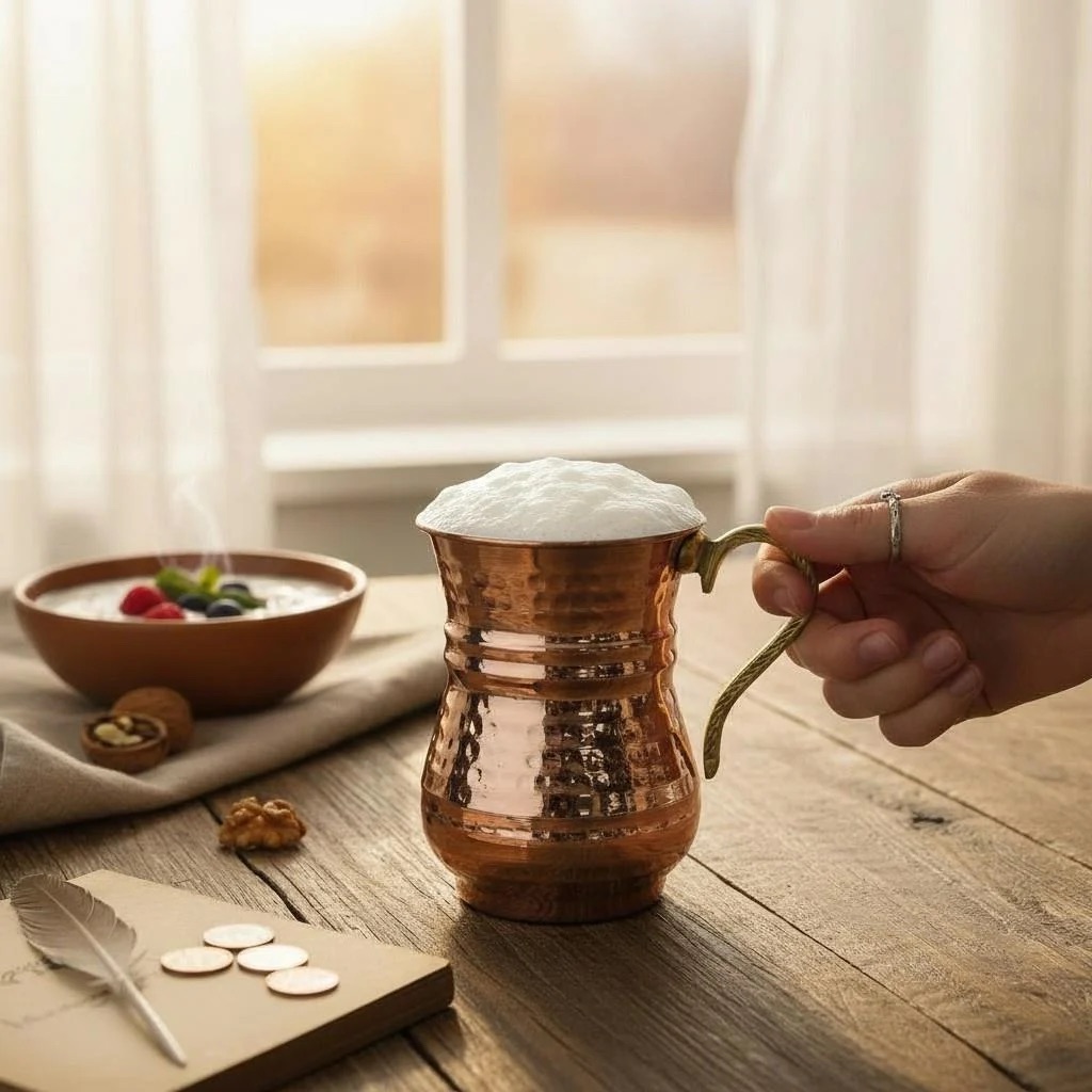 bakır ayran bardağı