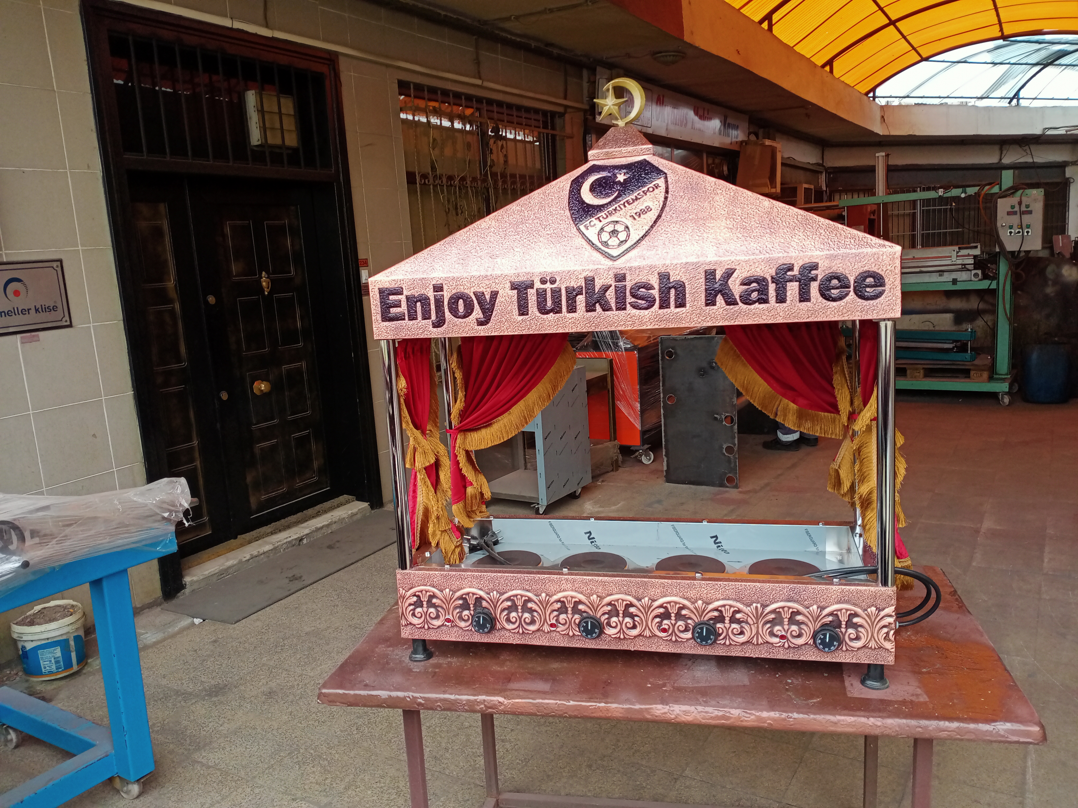 kişiye özel davlumbazlı kumda kahve makinesi 02